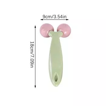 3D роликовый массажер V Lift 360 Rotate Thin Face Shaping Relaxing Tighting Skin Wrinkle Remover Tool розовый