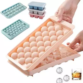 3D круглый лоток для кубиков льда с крышкой, пластиковая форма для льда в ромбовидном стиле, сферические формы для холодильника «сделай сам», машина для приготовления ледяных шаров, кухонные инструменты