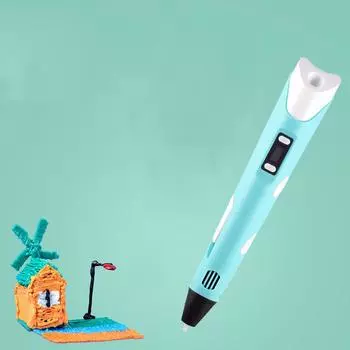3D ручка для рисования, создания моделей и поделок + бесплатный филамент. Инструмент для 3D-печати в подарок