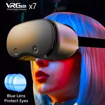 3D-шлем с защитой от синего света, очки виртуальной реальности VR для смартфонов с диагональю от 5 до 7 дюймов, 3D-очки, поддержка 0-800 близорукости, гарнитура VR для мобильного телефона