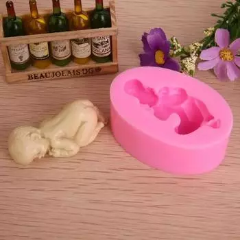 3D Sleep Baby Shape силиконовые формы для торта милый дизайн шоколадная помадка инструменты для украшения торта DIY Sleeping Baby Shower мыло форма