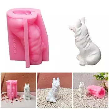 3D статуэтка собаки силиконовые формы для свечей мыла украшения дома изготовление помадки силиконовые формы цемент гипс силиконовые формы