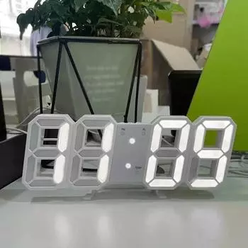 3D светодиодные цифровые часы, светящиеся модные настенные часы, многофункциональные креативные электронные часы с USB-разъемом, украшение для дома