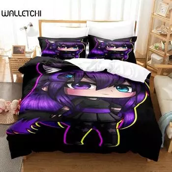 3D The Gacha Girl Постельное белье Пододеяльник Комплект с наволочкой Твин Полный Queen King Постельное белье Постельное белье 70x133cm 2pcs