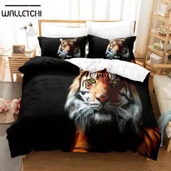 3D The Tiger Series Постельное белье Пододеяльник с наволочкой Твин Полный Queen King Постельное белье Постельное белье EU single(135x200cm)