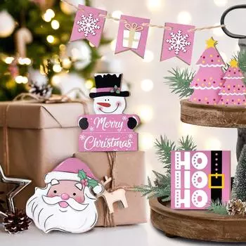 3D Tray Decoration Ornaments Christmas Snowman Wall Decoration Wall Christmas Holiday Home Decoration One Size