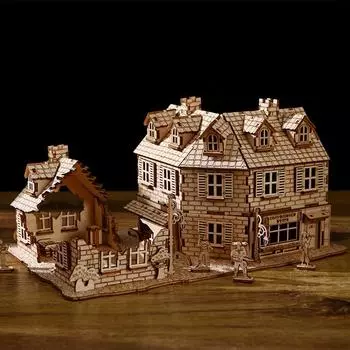 3D трехмерный пазл 1942 War House Simulation трехмерная модель орнаменты головоломка деревянная головоломка детские игрушки жёлтый