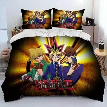 3D Yu-Gi-Oh MONSTER CARD аниме одеяло комплект постельного белья, пододеяльник комплект постельного белья пододеяльник наволочка, комплект постельного белья размера «king-size» для мальчиков 70x133cm 2pcs