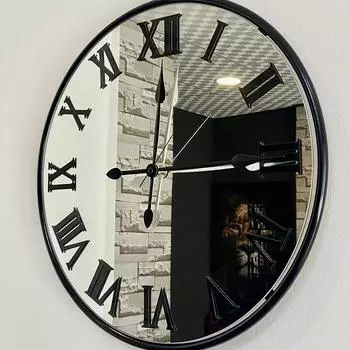 3D зеркальные настенные часы, современные черные и золотые декоративные большие размеры, римские цифры, украшение для домашнего офиса и гостиной