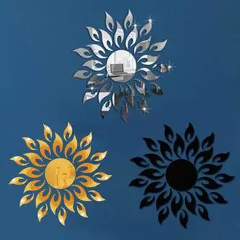 3D Зеркало Sun Art Съемный стикер стены Mural Decal Home Room Decor one size