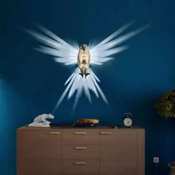3D Животное Сова Светодиодный ночник Украшение стены Мягкое освещение Легко установить в помещении и на открытом воздухе Настенное крепление Коридоры Лестницы Светодиодный светильник