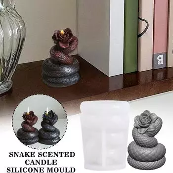 3D змея ароматерапевтическая свеча силиконовая форма DIY гипсовый диффузор украшение на Хэллоуин ремесло домашний камень подарочная форма P4Q1