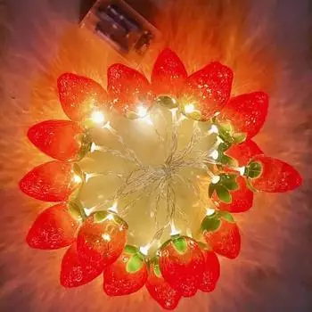 3M 20LED Клубника Фруктовая гирлянда гирлянда на батарейках Сказочный фонарь декоративная гирлянда лампа для свадьбы праздник вечеринки 1.5M 10LED