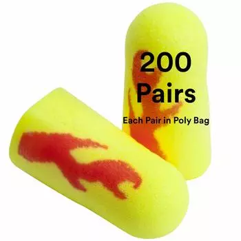 3M Yellow Neon Blasts Безшнуровые беруши для защиты слуха в обычной полиэтиленовой упаковке от 3M EA-Rsoft, размер 312-1252, 200 штук