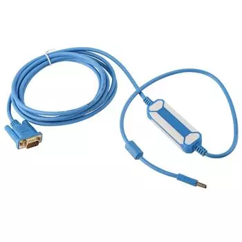 Кабель для программирования ПЛК длиной 3 метра для ПЛК серии CQM1H/CPM2C, синий