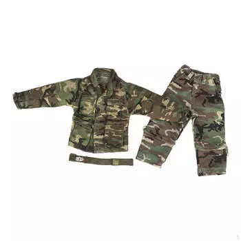 3Pcs 1/6 Scale Uniform Full Set with Watch Handmade Doll Clothes Mini Jacket and Pants Model for