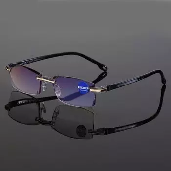 3PCS Black Brown Reading Glasses PC Eye Protection Portable Vision Care Men Women black-100