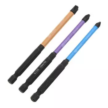 3Pcs Cross Screwdriver Bit FPH1 FPH2 FPH3 10cm Batch Head Electrician Power Tool High Hardness Screw Driver Bit