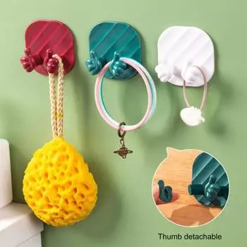 3Pcs Decorative Removable Useful Good Load-bearing Bathroom Kitchen Power Cord Storage Hooks Power Cord Storage Hooks белый