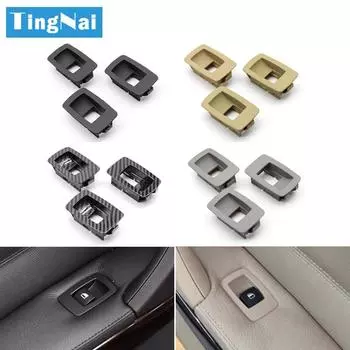 3pcs Front Rear Paasenger Door Window Switch Cover Panel Replacement For BMW 3 Series E90 E91 316 318 320 325 328i 2004-2012 чёрный