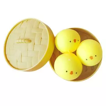 3PCS Hand Exercise Tools Toys Soft Anti Anxiety Stress Relief Bouncy Ball Novelty for Kids and Adults for Easter Basket Stuffer pig