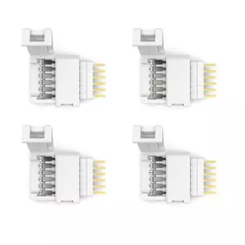 3 шт. светодиодная лента без пайки светодиодный соединитель 6PIN L-образный угловой соединитель для 12 мм RGB светодиодной ленты новый