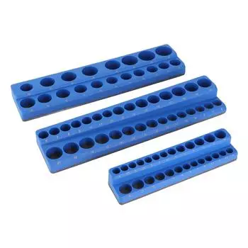 3PCS Magnetic Socket Organizer Set 14in 38in 12in Drive Sockets Storage Tray Powerful Portable