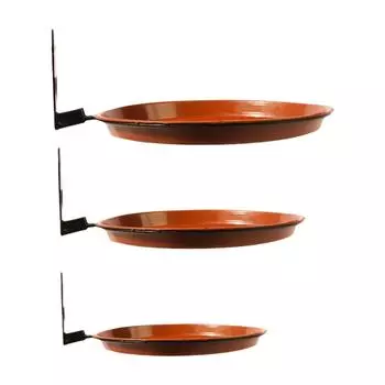 3pcs Outdoor Bird Feeder Station with Rustproof Iron Frames and Feeding Platforms for Garden and Yard Bird Observation
