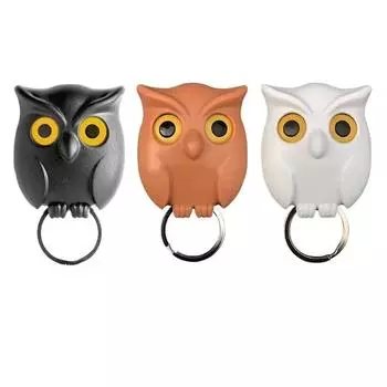 3PCS Owl Shape Key Hook Magnetic Key Hook Eye-opening Hook Wall Hook Kitchen Storage Home Decoration