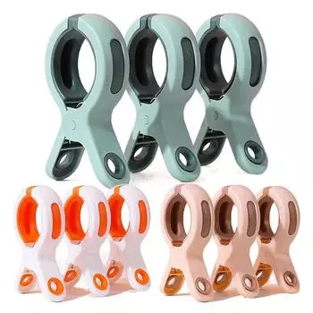 3Pcs/set Beach Loungers Strong Towel Clips Windproof Beach Towel Clips for Daily Laundry Bath Towel Carpet Bedding розовый