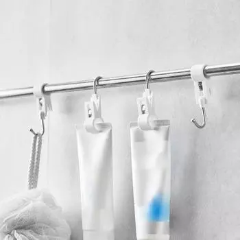 3Pcs/Set S-shaped Hook Punch Free Space-saving Stainless Steel Handrail Towel Hanging Clip Hook Household Supplies B