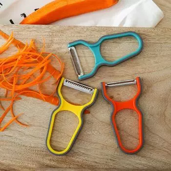 3Pcs Stainless Steel Multi-Function Potato Peeler Fruit Vegetable Chopper Mini Spud Slicer Grater Set Kitchen Vegetable Tools