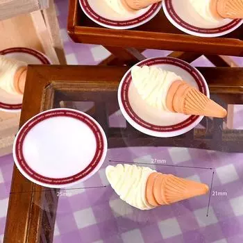 3Set 1/12 Dollhouse Simulation Cup Cream Cup Dollhouse Miniature Kitchen Food Accessories Doll House Decoration Toys