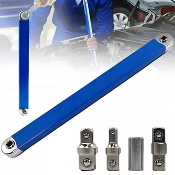 3Sets Professional Zero Offset Extension Wrenc Tight Spaces Extension Tool 1/2 in 1/4 in. 3/8 in Auto Repair Tool Home Tool Set 1Set