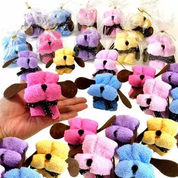 3world Dog Shape Mini Towel OPP Small Gift Маленький подарочный подарок в индивидуальной упаковке SW738 50 шт. Предварительно упакованные
