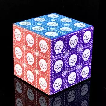 3x3x3 Куб с черепом и костями, профессиональная 33 скоростная головоломка, детская игрушка-непоседа, магнит, подарок для детей