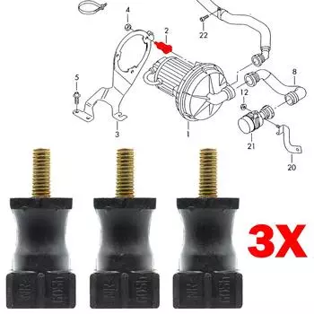 3X ДЛЯ A3 8L 8P A4 B5 B6 B7 A6 C5 C6 A8 D3 Q7 4L TT 8N R8, фиксирующее крепление насоса вторичного воздуха, стопорный кронштейн буфера