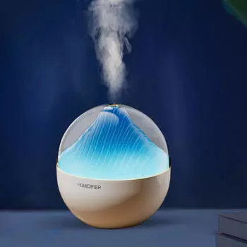 400ml Desktop Humidifier with Night Light for Nursery and Bedroom синий