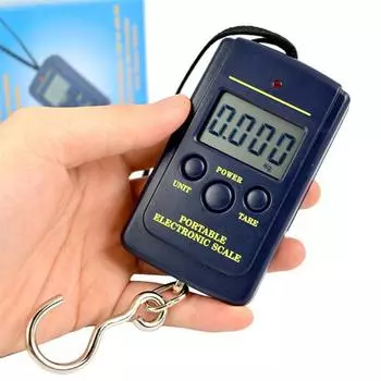 40 кг х 10 г мини-цифровые весы для рыбалки, багажа, путешествий, взвешивания, безмен, подвесные электронные весы с крючком