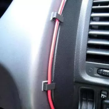 40 шт., автомобильный шнур для передачи данных, кабельная стяжка, крепежные зажимы для проводов, самоклеящиеся белый