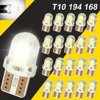 40 шт. светодиодов W5W T10 194 168 W5W 40 шт. супер яркие светодиодные лампы 6000K для внутреннего освещения, энергосберегающие, простая установка, улучшают внешний вид прицепа для грузовика white