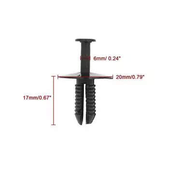 40Pcs Auto Fastener Clip Car Body Push Retainer Pin Rivet Bumper Door Trim Panel Retainer Fastener Kit Auto Interior Accessories чёрный