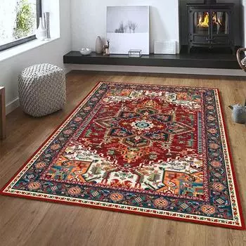 40X120 см ретро персидский этнический стиль печатный ковер спальня гостиная светлый роскошные ковры нижняя часть противоскользящая и износостойкая 40X120cm