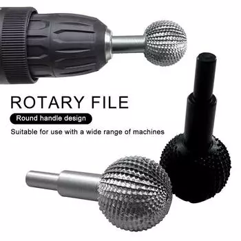 41,2 мм Extreme Sphere Rotary Burr Carbide Burr Ball Wood Carving Engraving Drilling Bits Ball Gouge Grinding Head чёрный