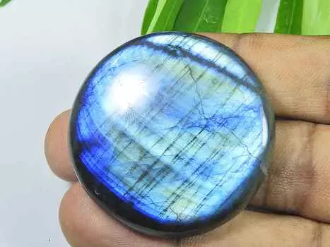41X41MM многоцветный огненный лабрадорит круглый кабошон россыпью натуральный драгоценный камень 121 карат. СК-3930