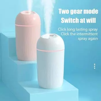 420ML USB Silent Air Humidifier Gentle Night Light Aroma Diffuser Car Fresher Purifier Spray Work For 8-12 Hours Home Appliance зелёный