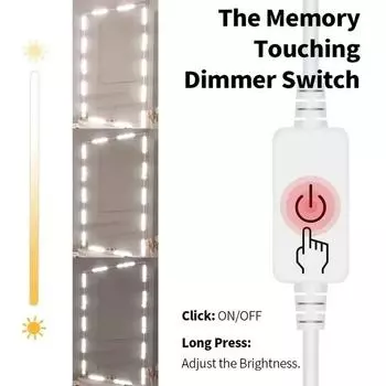 42 LED Make Up Lamp Touch Control Vanity Lights Dimmable Makeup Light Bathroom Mirror Lights USB LED Strip Lights Dressing Table