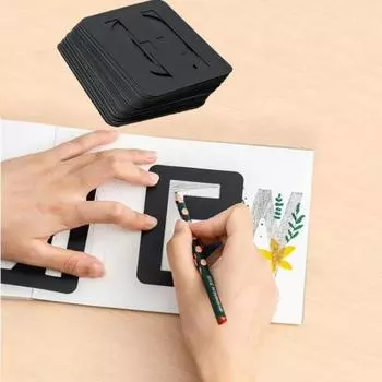 42 шт./набор трафаретов алфавита цифры и буквы символы DIY ремесло трафарет многоразовый тиснение шаблон офис школьные принадлежности чёрный