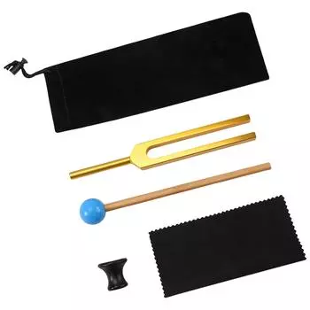 432Hz Tuning Fork Set Includes Blue Hammer & Black Base Aluminum Tuning Fork set for Deep Relaxation & Nerve Adjustment B
