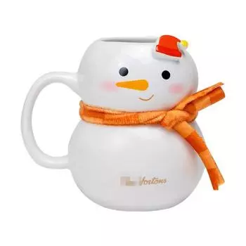 450 мл Милая керамическая кружка Chubby Snowman, большая емкость для воды, подарок Chubby Chubby, чашка для завтрака, посуда для питья 450ml белый